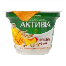 Біфідойогурт 2.2% Манго-персик-злаки Активіа ст 180г