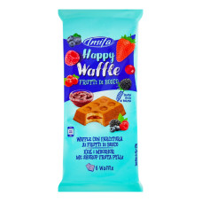 Тістечко наповнене соусом зі смаком диких ягід Frutti di bosco Happy Waffle Insifa м/у 6х45г