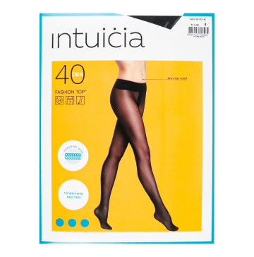 Колготки жіночі Intuicia Fashion Top 40den 4 чорний