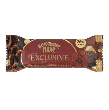Сирок глазурований 26% солодкий з наповнювачем Шоколадний трюфель Exclusive Волошкове поле м/у 36г