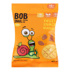 Снек фруктовий для дітей від 12міс Mango Baby Bob Snail м/у 40г