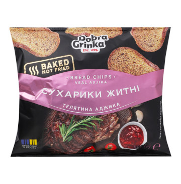 Сухарики житні Телятина аджика Dobra Grinka м/у 80г
