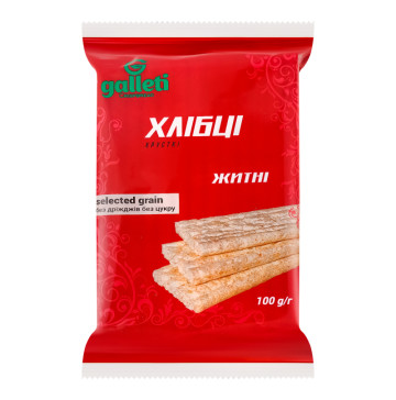 Хлібці хрусткі житні Galleti м/у 100г