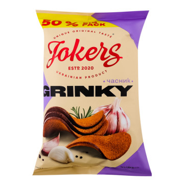 Грінки житньо-пшеничні Часник Jokers м/у 120г