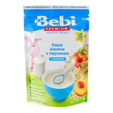 Каша молочна суха для дітей від 6міс швидкорозчинна Вівсяна з персиком Bebi Premium д/п 200г