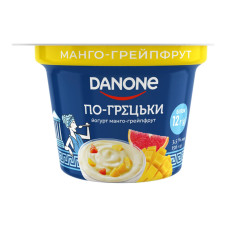 Йогурт 3.5% з наповнювачем Манго-грейпфрут По-грецьки Danone ст 150г
