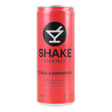Напій слабоалкогольний 250мл 7% сильногазований Текіла Самбреро Cocktails Shake з/б Напій слабоалкогольний 250мл 7% сильногазований Текіла Самбреро Cocktails Shake з/б