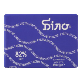 Масло солодковершкове 82% Екстра Біло м/у 180г