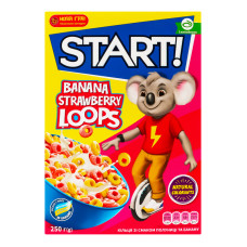 Сніданки сухі зернові Banana strawberry loops Start! к/у 250г