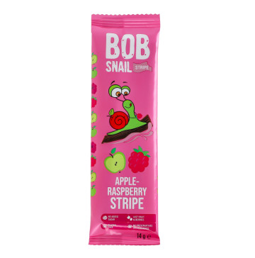 Цукерка фруктово-ягідна Apple-raspberry Stripe Bob Snail м/у 14г