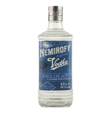 Горілка 0.5л 40% особлива м'яка Delikat Nemiroff пл