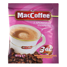 Напій кавовий розчинний з ароматом амаретто 3в1 MacCoffee м/у 18г