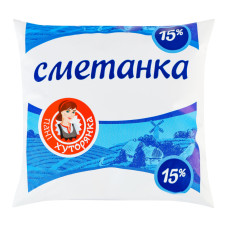 Продукт сметанний 15% молоковмісний Сметанка Пані Хуторянка м/у 400г