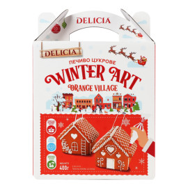 Печиво цукрове з ароматом апельсина Апельсинове селище Delicia к/у 400г