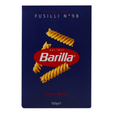 Вироби макаронні з твердих сортів пшениці Fusilli №98 Barilla к/у 500г Вироби макаронні з твердих сортів пшениці Fusilli №98 Barilla к/у 500г