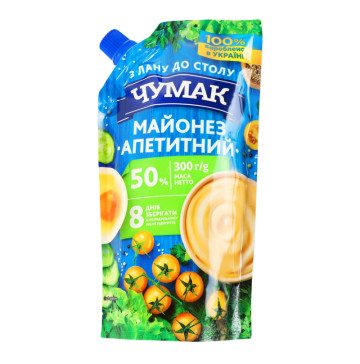 Майонез 50% Апетитний Чумак д/п 300г