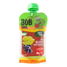 Пюре фруктово-ягідне Apple-black currant Smoothie Bob Snail д/п 120г