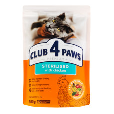 Корм сухий для дорослих стерилізованих котів Sterilised Premium Club 4 Paws д/п 300г