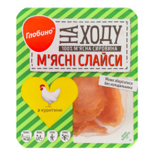 Слайси м'ясні з курятини На ходу Глобино лоток 50г