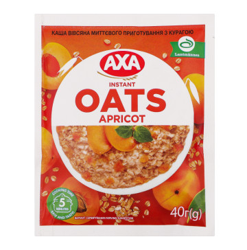 Каша вівсяна миттєвого приготування Apricot Axa м/у 40г