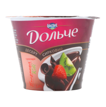 Десерт сирний 3.4% Полуниця-ківі-шоколад Дольче ст 200г