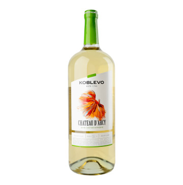 Вино 1.5л 9-12% біле напівсолодке Chateau D'Arcy Koblevo пл