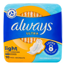 Прокладки гігієнічні ароматизовані Light Ultra Always 10шт