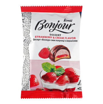 Десерт смак полуниці з вершками Bonjour м/у 29г