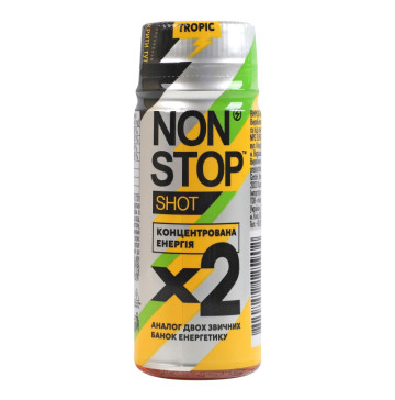 Напій енергетичний безалкогольний негазований з підсолоджувачем Tropic Shot Non Stop п/пл 60мл