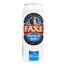 Пиво 0.5л 0% безалкогольне Premium Faxe з/б