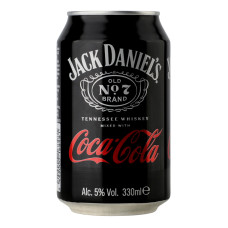 Напій слабоалкогольний 330мл 5% Tennessee Whiskey Jack Daniel's&Coca-Cola з/б