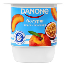 Йогурт 1.2% Персик-маракуя Danone ст 115г