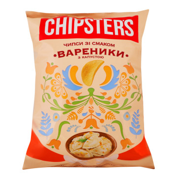 Чіпси картопляні Вареники з капустою Chipster's м/у 100г