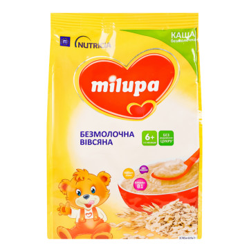 Каша безмолочна для дітей від 6міс суха вівсяна Milupa м/у 170г