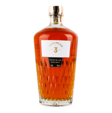 Бренді 500мл 40% вірменський 3 роки Proshyan Brandy Factory пл