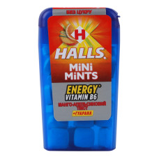 Цукерки без цукру +гуарана Манго-апельсиновий твіст Mini Mints Halls п/у 12.5г