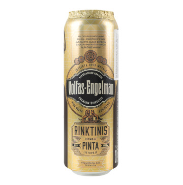 Пиво 0.568л 5.2% світле фільтроване пастеризоване Rinktinis Premium Lager Volfas Engelman з/б Пиво 0.568л 5.2% світле фільтроване пастеризоване Rinktinis Premium Lager Volfas Engelman з/б