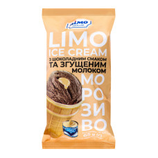Морозиво 12% з шоколадним смаком та згущеним молоком Лімо м/у 65г