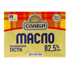 Масло 82.5% солодковершкове екстра Баштанське Славія м/у 180г