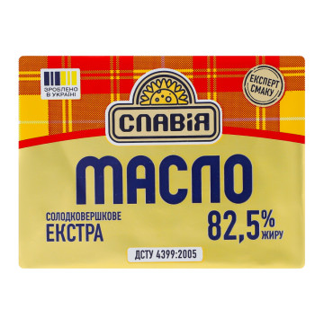 Масло 82.5% солодковершкове екстра Баштанське Славія м/у 180г