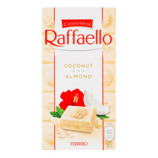 Шоколад білий з кокосово-мигдальною начинкою Raffaello к/у 90г