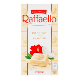 Шоколад білий з кокосово-мигдальною начинкою Raffaello к/у 90г
