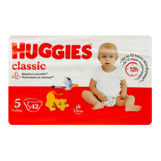 Підгузники для дітей 11-25кг 5 Classic Huggies 42шт