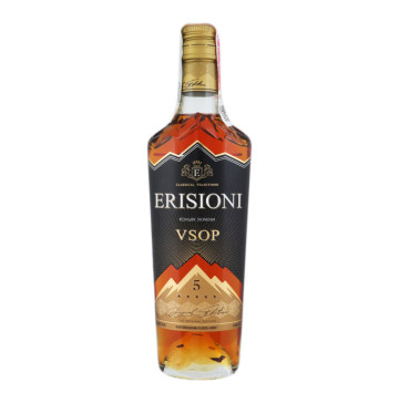 Коньяк 0.25л 40% ординарний П'ять зірок VSOP Erisioni пл