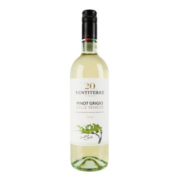Вино біле сухе Pinot Grigio Delle Venezie Ventiterre 12% с/пл 750мл