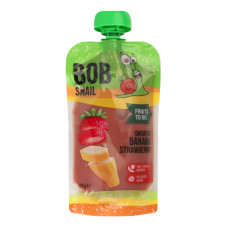 Пюре фруктово-ягідне Banana-strawberry Smoothie Bob Snail д/п 120г