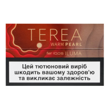 Виріб тютюновмісний для електричного нагрівання з фільтром Terea Warm Pearl 20шт Виріб тютюновмісний для електричного нагрівання з фільтром Terea Warm Pearl 20шт