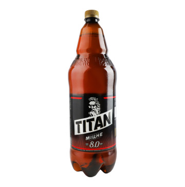 Пиво світле міцне пастеризоване Чернігівське Titan 8.0% п/пл 1.95л