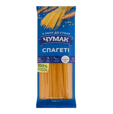 Вироби макаронні клас екстра група А Спагеті Чумак м/у 700г