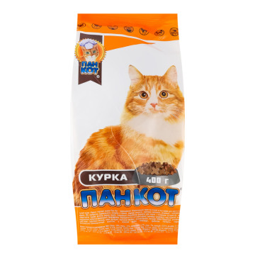 Корм сухий для котів Курка Пан Кот м/у 400г